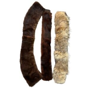Vtg Mink Raccoon Fur Pieces